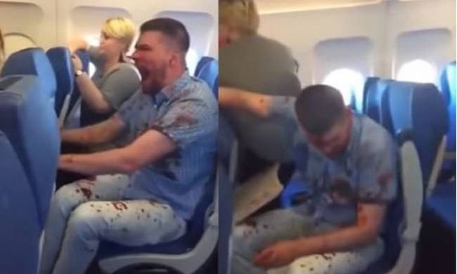 Τρόμος σε πτήση: Ούρλιαζε επιβάτης καλυμμένος στα αίματα (βίντεο)